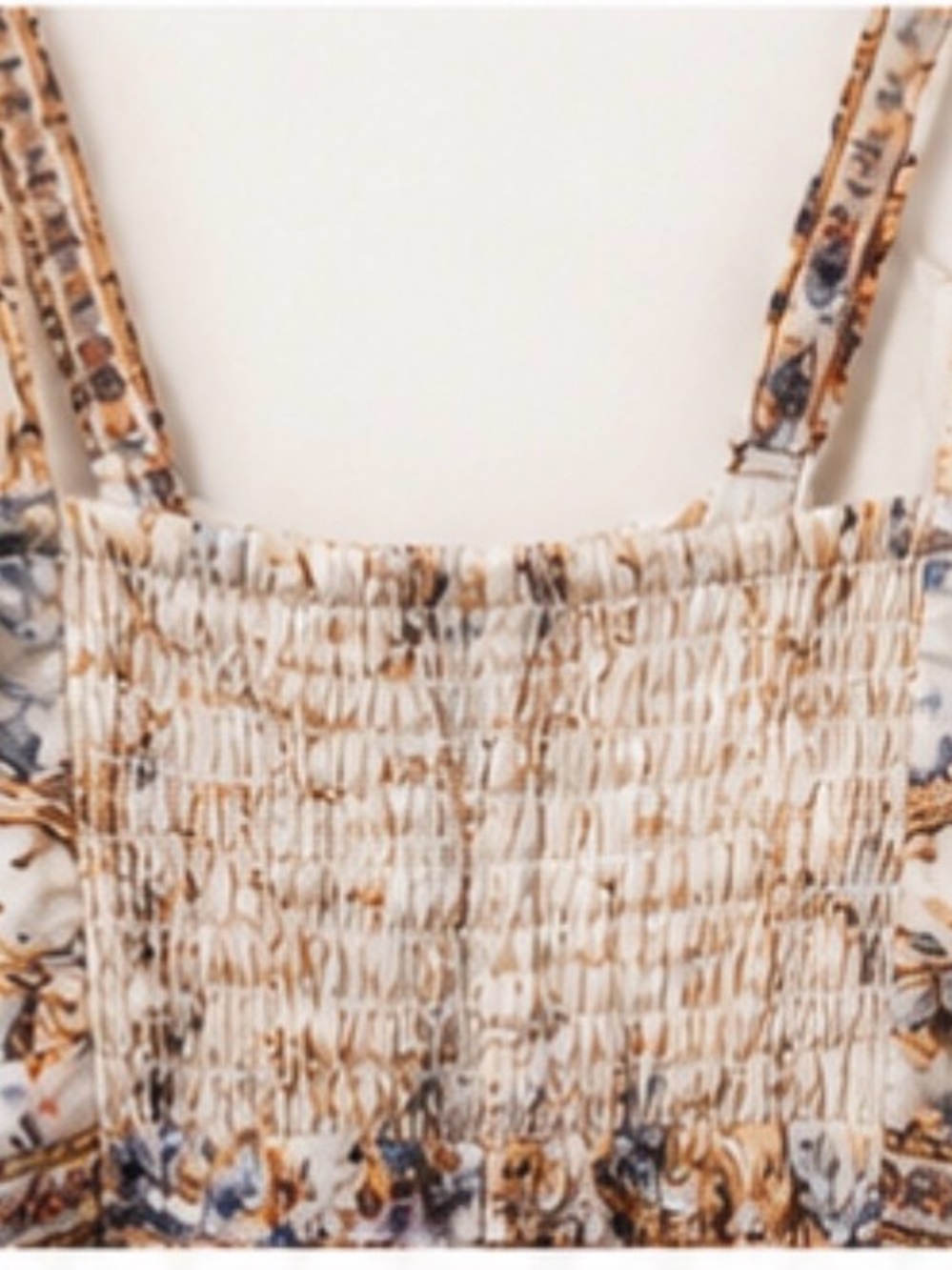 Boho Paisley Floral Maxi Dress Sleeveless Smocked Back Lined Size Medium NWOT - Picture 5 of 6